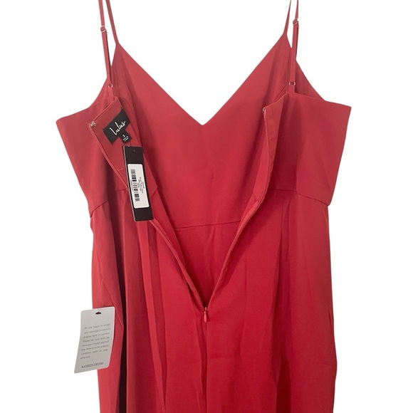 Lulus Reinette Midi Spaghetti Stap Rust Zippered Dress Women's Size Small NWT! - Picture 11 of 13
